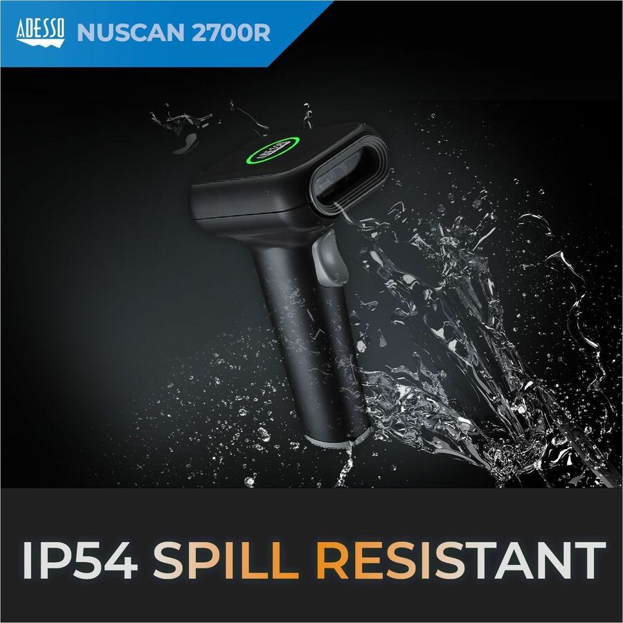 Adesso NuScan 2700R 2D Wireless Barcode Scanner with Charging Cradle