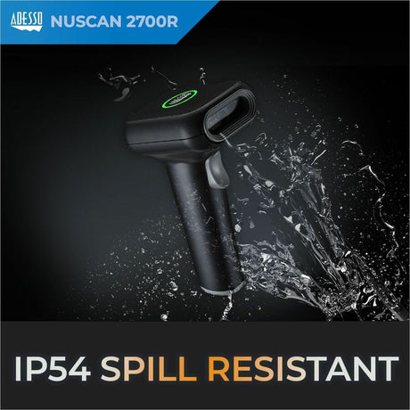 Adesso NuScan 2700R 2D Wireless Barcode Scanner with Charging Cradle