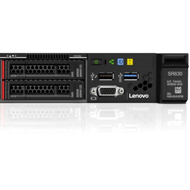 Lenovo ThinkSystem SR630 7X02A0FANA 1U Rack Server - 1 Xeon Silver 4208 2.10 GHz - 16 GB RAM - Serial ATA/600, 12Gb/s SAS Controller