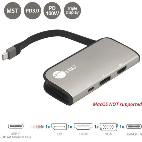 USB-C to Multi-Video MST Hub with 100W PD 3.0 - 4K@60Hz Ultra HD