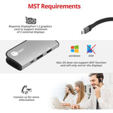 USB-C to Multi-Video MST Hub with 100W PD 3.0 - 4K@60Hz Ultra HD