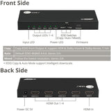 SIIG 4 Port HDMI 2.0 4K 60Hz HDR Splitter with EDID and Downscaling Feature