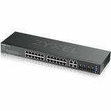 ZYXEL GS2220-28 24-Port Gigabit L2+ Managed and Nebula Pro Cloud Managed Switch with 4 SFP Uplinks