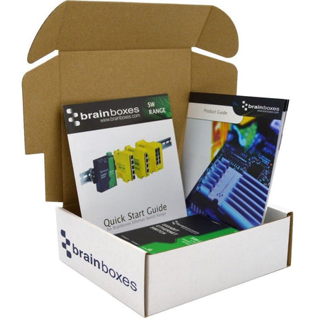 Brainboxes Compact 5 Port Gigabit Ethernet Switch DIN Rail Mountable