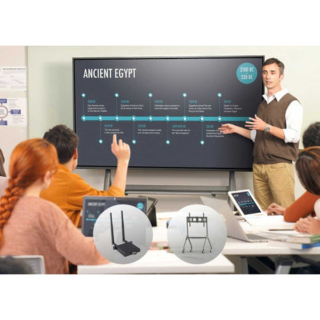 ViewSonic ViewBoard IFP8650-E4 - 4K Interactive Display with WiFi Adapter and Slim Trolley Cart - 350 cd/m2 - 86"