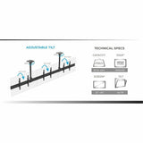Monoprice Commercial 39664 Ceiling Mount for Menu Board, TV, Display - Black - Landscape/Portrait