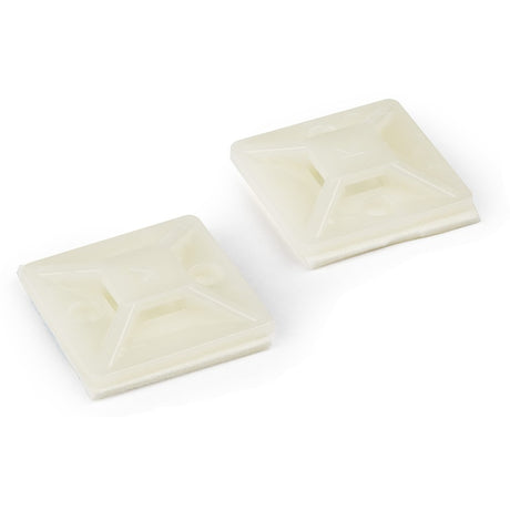 StarTech.com 100 Pack Cable Tie Mounts with Adhesive Tape for 0.18in (4.6mm) Wide Ties - Nylon/Plastic Zip Tie Mounts - 94V-2 Fire & UL