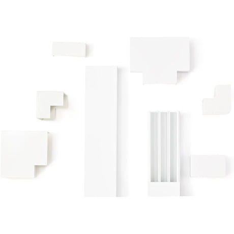 StarTech.com Cable Management Raceway with Cover 2"(50mm)W x 3/4"(20mm)H, 6.5ft(2m) length, 3 Compartment Network Cord Hider, UL Listed