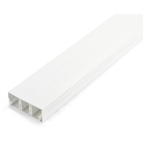 StarTech.com Cable Management Raceway with Cover 2"(50mm)W x 3/4"(20mm)H, 6.5ft(2m) length, 3 Compartment Network Cord Hider, UL Listed