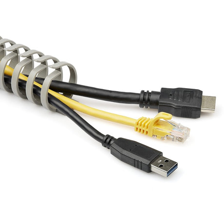 StarTech.com Cable Management Raceway Spine Vertebrae 1-1/8"(29mm)W x 2"(25mm)H, 20"(0.5m) length, Network Cord Hider/Wire Duct, UL Listed