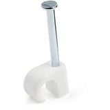 StarTech.com 100 Pk (M) Cable Clips w/ Nail - Reusable Nail-in Clamps - Cord Mounting/Holding Clips - Cable Tacks Wire Fasteners White TAA