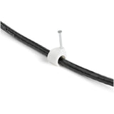 StarTech.com 100 Pk XL Cable Clips w/ Nail - Reusable Nail-in Clamps - Cord Mounting/Holding Clips - Cable Tacks Wire Fasteners White TAA