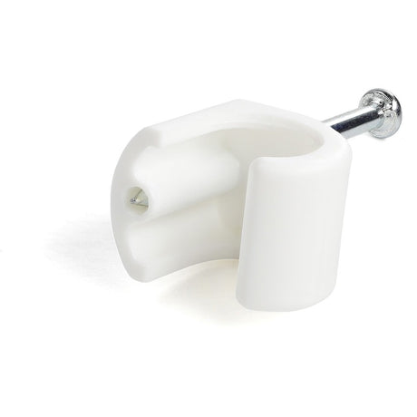 StarTech.com 100 Pk XL Cable Clips w/ Nail - Reusable Nail-in Clamps - Cord Mounting/Holding Clips - Cable Tacks Wire Fasteners White TAA