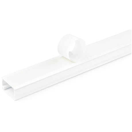 StarTech.com Cable Management Raceway w/ Adhesive Tape/Cover 1-1/8"(32mm)W x 3/4"(20mm)H x 6ft(1.8m)length, Network Cord Hider, UL Listed