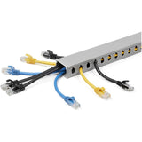 StarTech.com Cable Management Raceway with Cover 1-1/2"(38mm)W x 1"(25mm)H, 6.5ft(2m) length, 3/8"(8mm) Slots, Wall Wire Duct, UL Listed