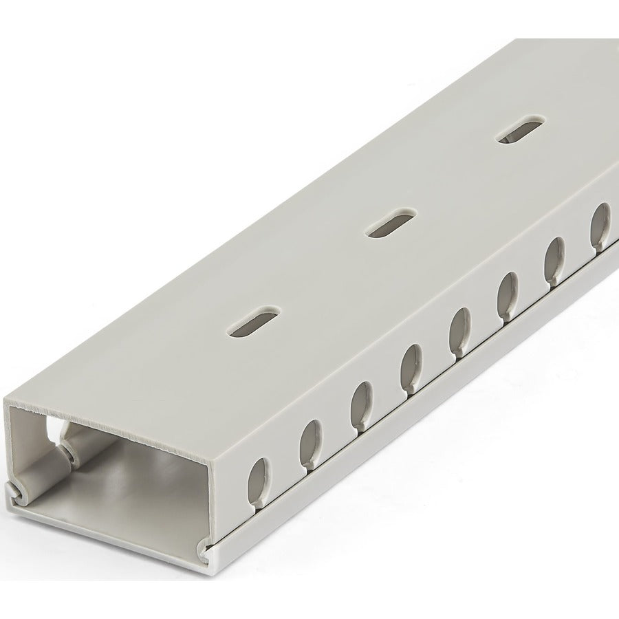StarTech.com Cable Management Raceway with Cover 2"(50mm)W x 1"(25mm)H, 6.5ft(2m) length, 3/8"(8mm) Slots, Wall Wire Duct, UL Listed