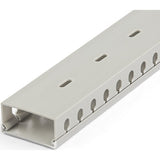 StarTech.com Cable Management Raceway with Cover 2"(50mm)W x 1"(25mm)H, 6.5ft(2m) length, 3/8"(8mm) Slots, Wall Wire Duct, UL Listed