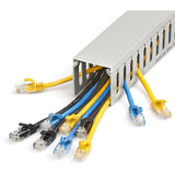 StarTech.com Cable Management Raceway with Cover 2"(50mm)W x 2"(50mm)H, 6.5ft(2m) length, 3/8"(8mm) Slots, Wall Wire Duct, UL Listed