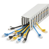 StarTech.com Cable Management Raceway with Cover 2"(50mm)W x 3"(75mm)H, 6.5ft(2m) length, 3/8"(8mm) Slots, Wall Wire Duct, UL Listed