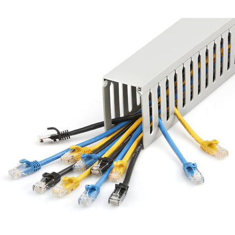 StarTech.com Cable Management Raceway with Cover 2"(50mm)W x 3"(75mm)H, 6.5ft(2m) length, 3/8"(8mm) Slots, Wall Wire Duct, UL Listed