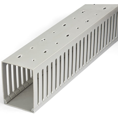 StarTech.com Cable Management Raceway with Cover 3"(75mm)W x 4"(100mm)H, 6.5ft(2m) length, 3/8"(8mm) Slots, Wall Wire Duct, UL Listed