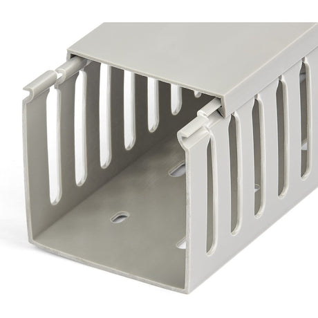 StarTech.com Cable Management Raceway with Cover 3"(75mm)W x 3"(75mm)H, 6.5ft(2m) length, 3/8"(8mm) Slots, Wall Wire Duct, UL Listed