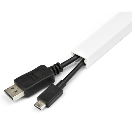 StarTech.com Cable Management Raceway w/Adhesive Tape and Cover 3/4"(19mm)W x 3/8"(11mm)H, 3ft(1m) length, Network Cord Hider, UL Listed