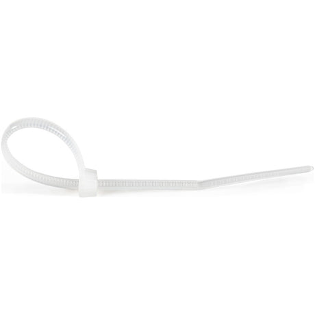 StarTech.com 4"(10cm) Cable Ties, 7/8"(22mm) Dia, 18lb(8kg) Tensile Strength, Nylon Self Locking Zip Ties, UL Listed, 1000 Pack, White