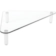 Kantek Glass Corner Monitor Riser/Desk Shelf