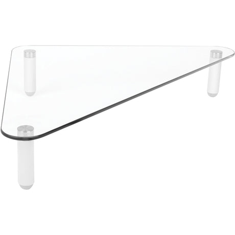 Kantek Glass Corner Monitor Riser/Desk Shelf