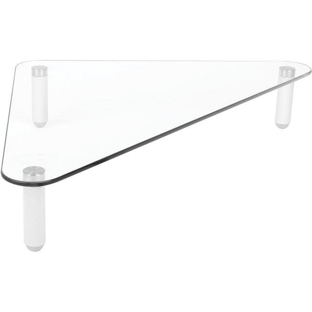Kantek Glass Corner Monitor Riser/Desk Shelf