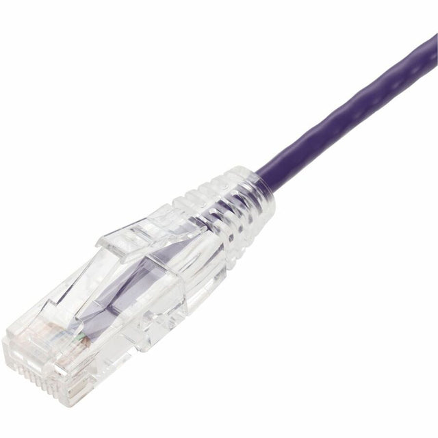 AddOn 5ft Purple CAT 6 Slim PVC Ethernet Cable Snagless Clear-Claw RJ-45 M/M