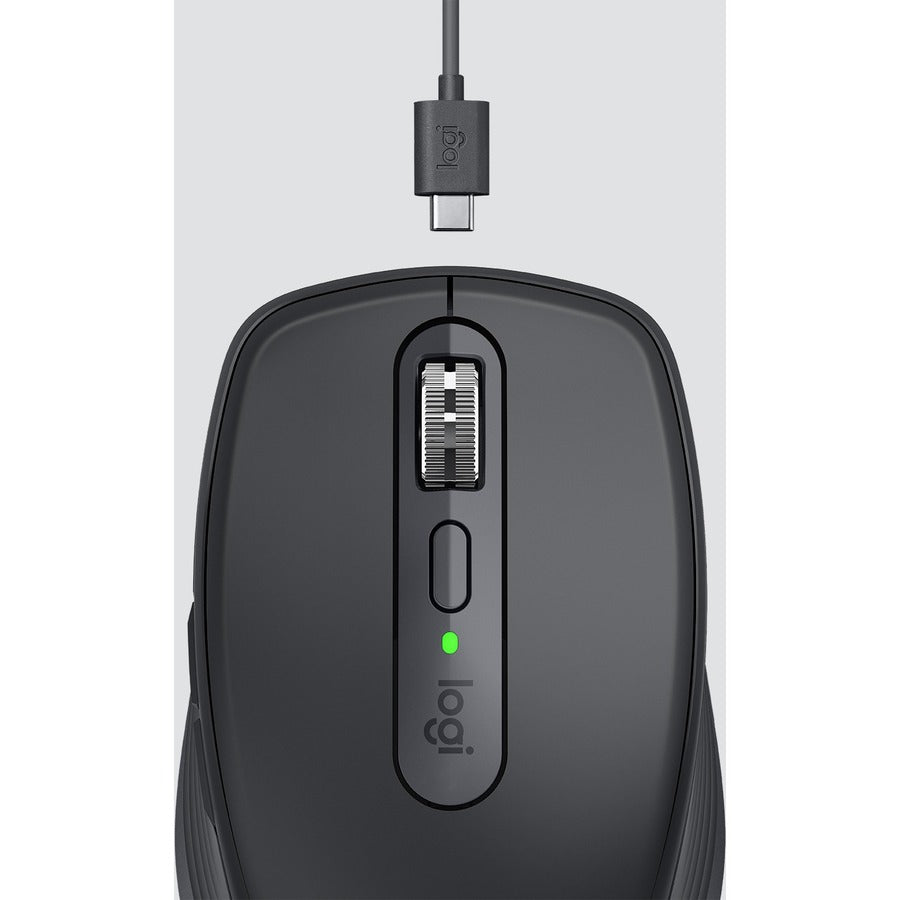 Logitech MX Anywhere 3 Compact Performance Mouse, Wireless, Comfort, Fast Scrolling, Any Surface, Portable, 4000DPI, Customizable Buttons, USB-C, Bluetooth, Apple Mac, iPad, Windows PC, Linux, Chrome (Black)