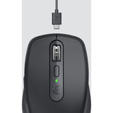 Logitech MX Anywhere 3 Compact Performance Mouse, Wireless, Comfort, Fast Scrolling, Any Surface, Portable, 4000DPI, Customizable Buttons, USB-C, Bluetooth, Apple Mac, iPad, Windows PC, Linux, Chrome (Black)