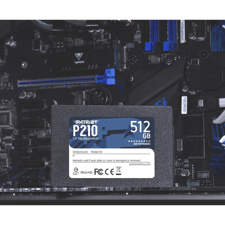 Patriot Memory P210 P210S512G25 512 GB Solid State Drive - 2.5" Internal - SATA (SATA/600)