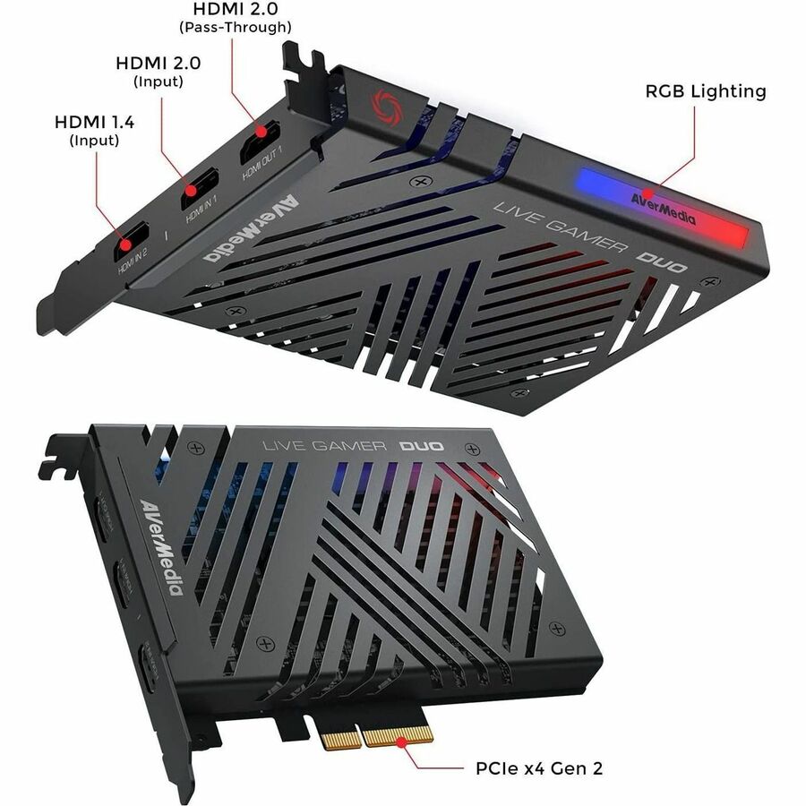 AVerMedia Live Gamer DUO (GC570D), Dual 1080p Uncompressed Video Capture Card