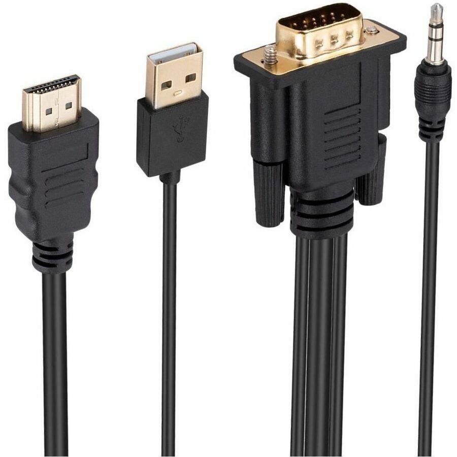 4XEM 3 ft HDMI to VGA with 3.5mm Audio