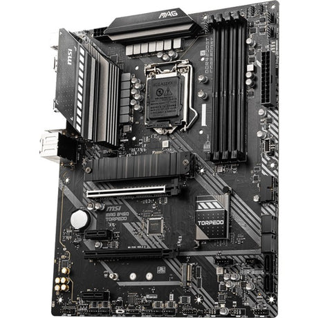 MSI MAG B460 TORPEDO Desktop Motherboard - Intel B460 Chipset - Socket LGA-1200 - Intel Optane Memory Ready - ATX