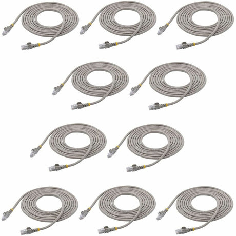 StarTech.com 10 ft. CAT6 Ethernet Cable - 10 Pack - ETL Verified - Gray CAT6 Patch Cord - Snagless RJ45 Connectors - 24 AWG - UTP