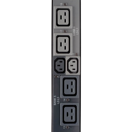 Eaton Tripp Lite Series 14.4kW 208V 3PH Monitored Per-Outlet PDU - LX Interface, Gigabit, 18 Outlets, 50A CS8365C Input, LCD, 1.8 m Cord, 0U 1.8 m Height, TAA