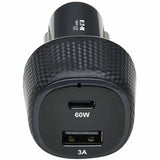 Eaton Tripp Lite Series Dual-Port USB Car Charger, 63W Max - USB-C PD 3.0 Up to 60W, USB-A QC 3.0 Up to 18W