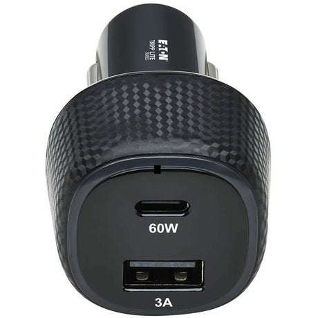 Eaton Tripp Lite Series Dual-Port USB Car Charger, 63W Max - USB-C PD 3.0 Up to 60W, USB-A QC 3.0 Up to 18W