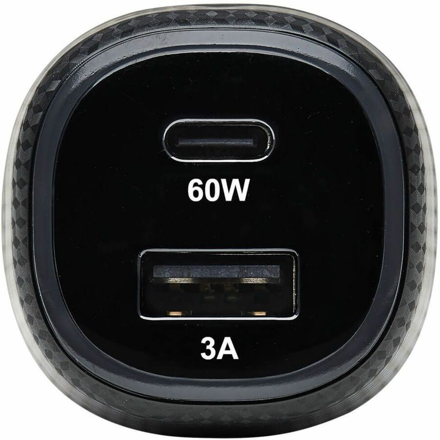 Eaton Tripp Lite Series Dual-Port USB Car Charger, 63W Max - USB-C PD 3.0 Up to 60W, USB-A QC 3.0 Up to 18W