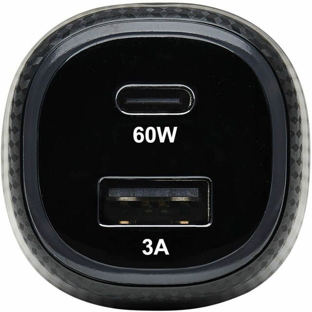 Eaton Tripp Lite Series Dual-Port USB Car Charger, 63W Max - USB-C PD 3.0 Up to 60W, USB-A QC 3.0 Up to 18W