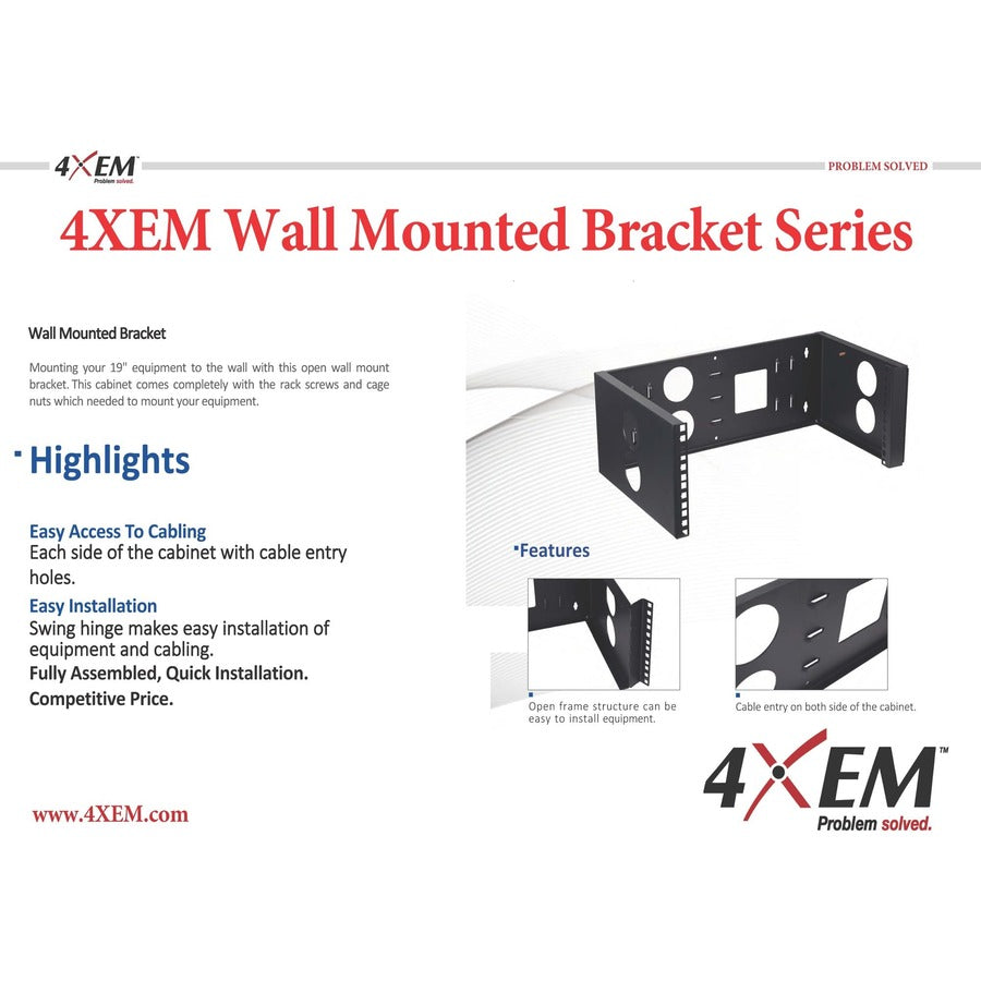 3U 19IN HINGED WALL MOUNT