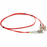 AddOn 6m LC (Male) to SC (Male) Red OM3 Duplex Plenum-Rated Fiber Patch Cable