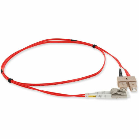 AddOn 6m LC (Male) to SC (Male) Red OM3 Duplex Plenum-Rated Fiber Patch Cable
