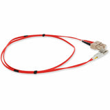 AddOn 6m LC (Male) to SC (Male) Red OM3 Duplex Plenum-Rated Fiber Patch Cable