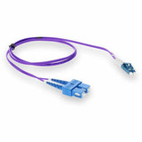 AddOn 7m LC (Male) to SC (Male) Purple OS2 Duplex Fiber OFNR (Riser-Rated) Patch Cable