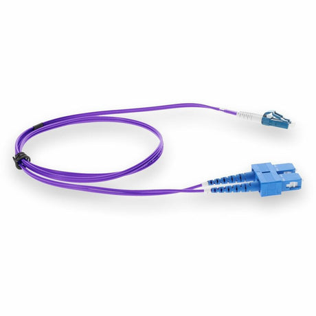 AddOn 7m LC (Male) to SC (Male) Purple OS2 Duplex Fiber OFNR (Riser-Rated) Patch Cable